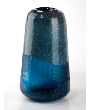  Vase en verre bleu - GM