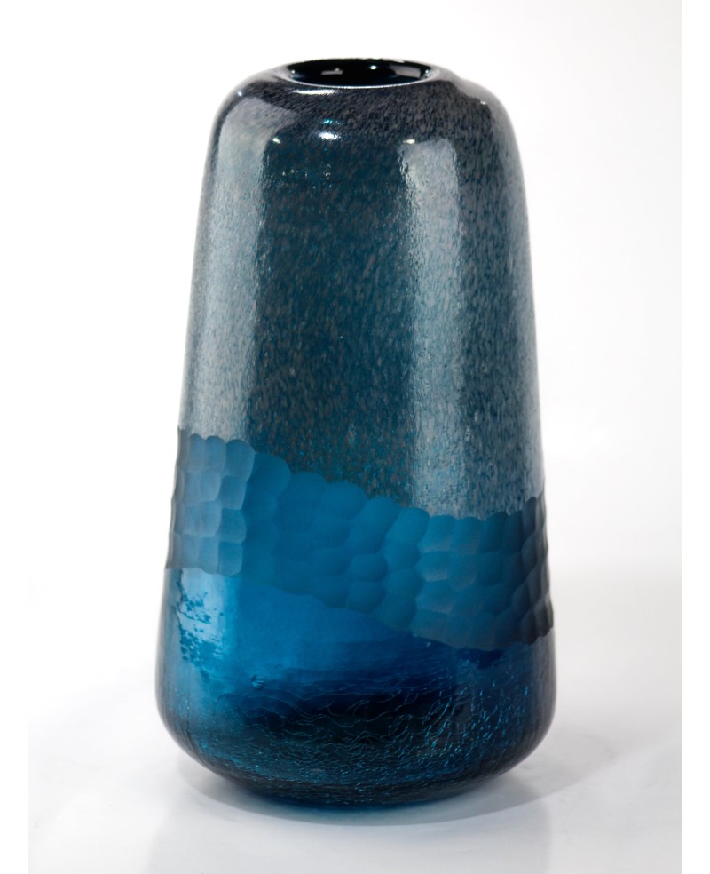 Vase en verre bleu - GM Vase en verre bleu - GM