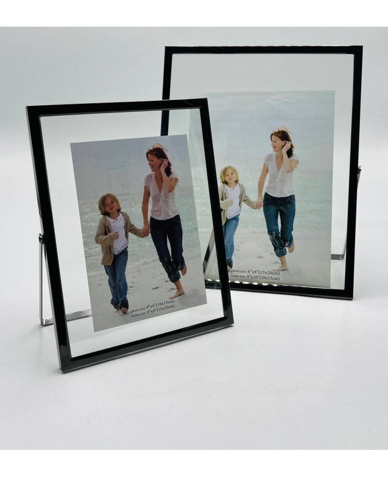 Cadre Photo en Acier Noir - 21x25cm