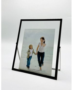 Cadre Photo en Acier Noir - 21x25cm