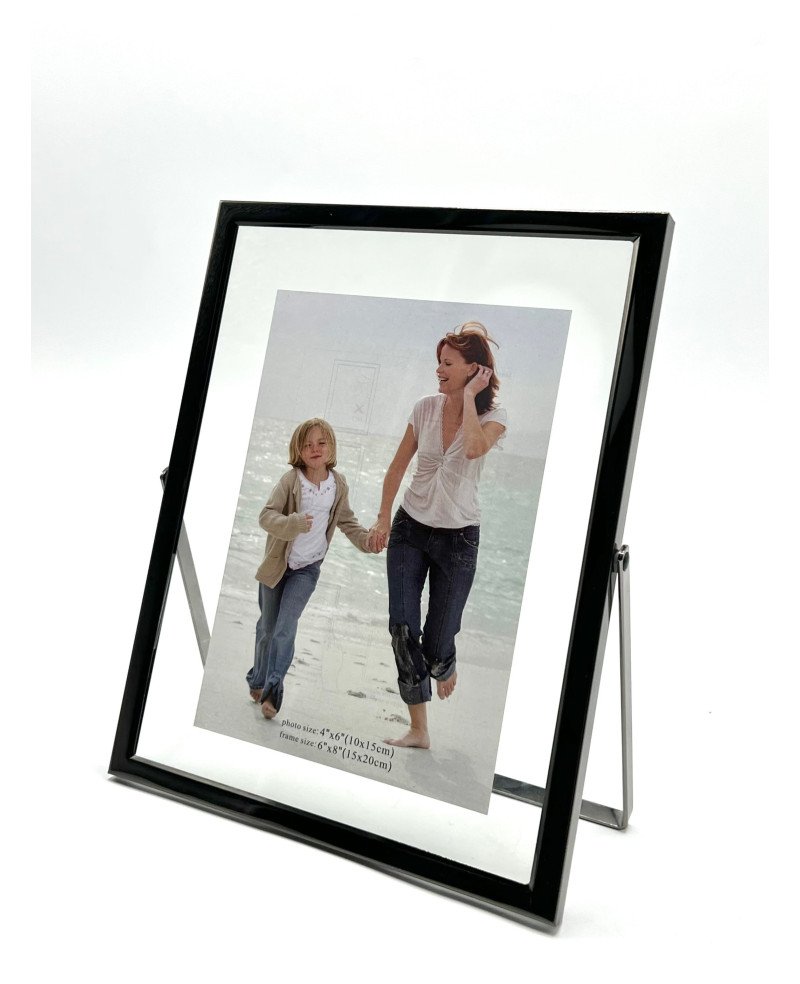 Cadre Photo en Acier Noir - 15x20cm