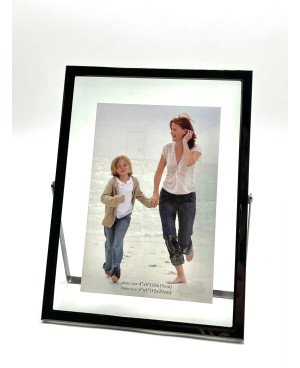 Cadre Photo en Acier Noir - 15x20cm