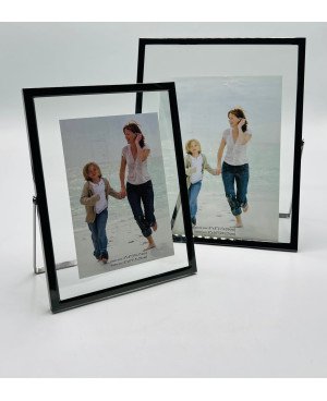 Cadre Photo en Acier Noir - 15x20cm