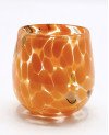 Vase en Verre Soufflé Orange - 10cm