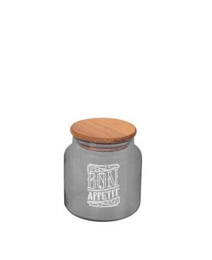  Bocal en Verre Gris - 630ml