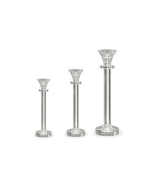  Bougeoirs en Cristalline 3pcs