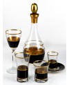 Coffret de 6 Tasses de Thé Noir et Doré