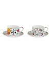 Coffret de 2 Tasses à Thé avec Sous Tasses - VISAGE