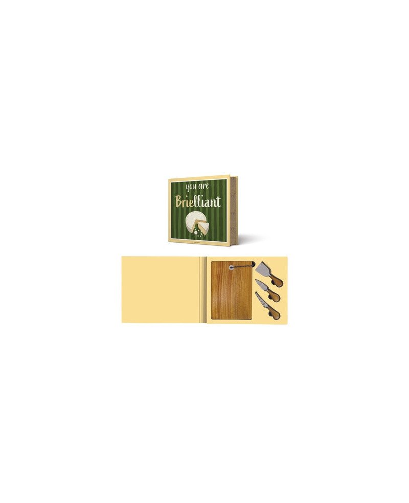 Coffret Plateau a Fromage et 3 couteaux - Easy Life