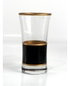 Set de 6 verres à eau Dessiné à la Main Noir et Doré