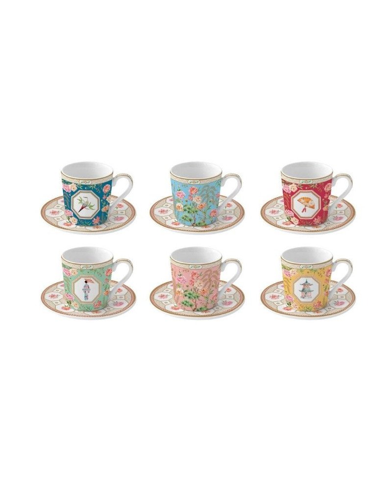 Coffret de 6 Tasses à café - Jardin d'orient