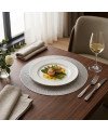 Set de Table Rond 6 pcs - Argenté