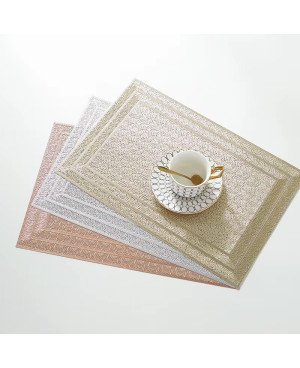 Set de Table 6 pcs Rectangle - Argenté