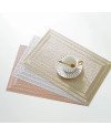 Set de Table 6 pcs Rectangle - Argenté