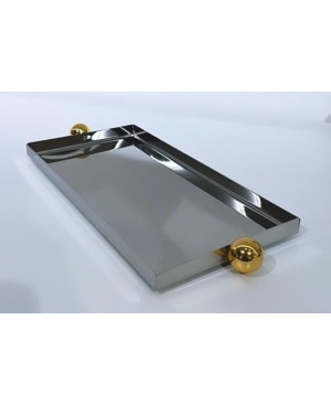  Plateau Prestige Rectangulaire INOX Moyen Modèle 15x21 CM - NARIN