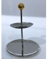 Serviteur 2 Etages PERLES GOLD 20cm - NARIN