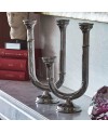 Chandelier double argente antique - HENRIETTE