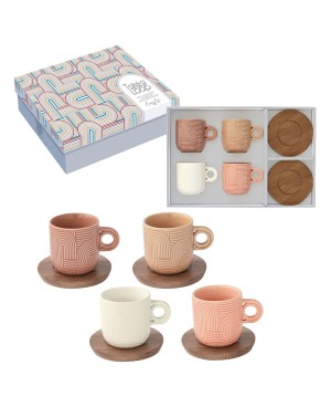  Coffret de 4 Tasses à Café - EASY LIFE