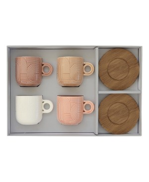 Coffret de 4 Tasses à Café - EASY LIFE