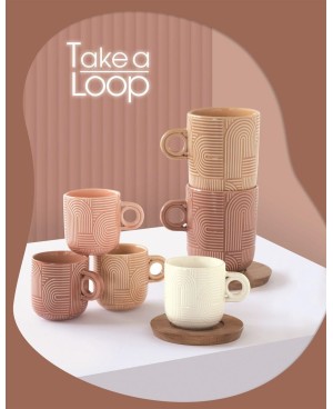 Coffret de 4 Tasses à Café - EASY LIFE