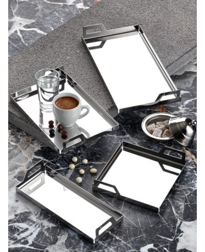 Plateau Prestige Rectangulaire Inox 15x29cm - NARIN