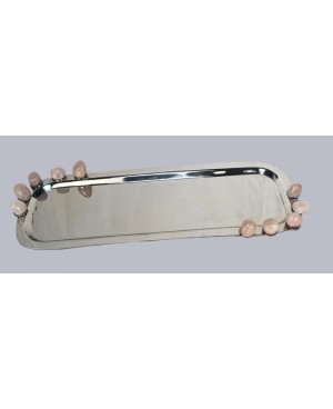  Plateau rectangulaire Rose 45x15cm