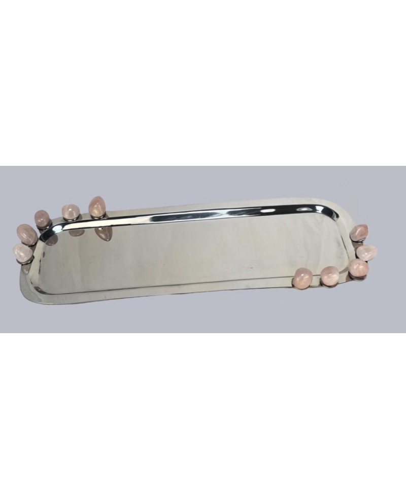 Plateau rectangulaire Rose 45x15cm