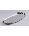 Plateau Ovale Galet Verts 42x18 cm