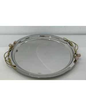  Plateau rond Rose 44x44 cm