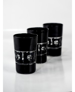  Set de 6 verre à Thé noeaud cut NOIR