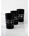 Set de 6 verre à Thé noeaud cut NOIR