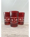Set de 6 verre à Thé nœud cut ROUGE