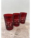 Set de 6 verre à Thé nœud cut ROUGE