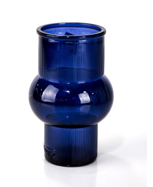 Vase Organique Indigo 17cm