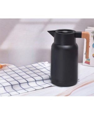 Thermos 2L Noir Ou Blanc Manche en Bois