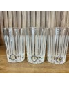 Set de 6 Verres de Thé Transparents Rayures Blanches*