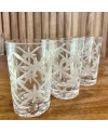 Set de 6 verres à Thé Transparentes Gravure Blanche