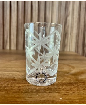 Set de 6 verres à Thé Transparentes Gravure Blanche