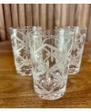 Set de 6 verres à Thé Transparentes Gravure Blanche