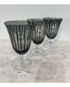 Set de 6 verres sur Pieds Gris Foncé