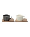 Coffret de 2 Tasses de Thé avec Sous Tasse Acacia
