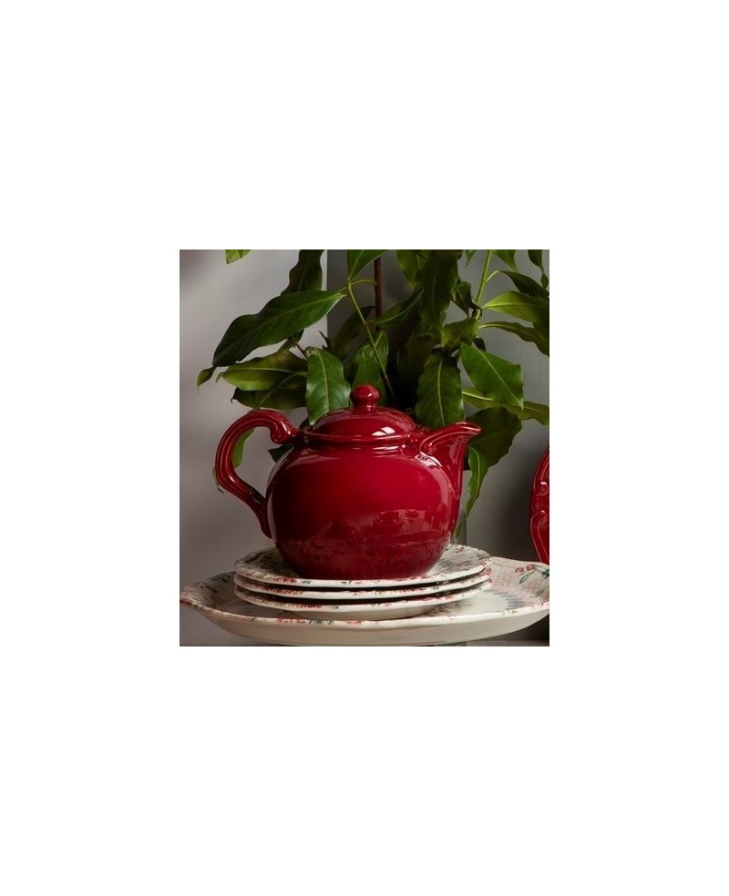 Théière en porcelaine Rouge