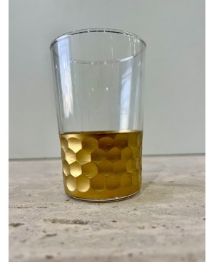 Set 6 Verres à Thé Doré Martelé