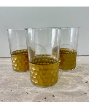 Set 6 Verres à Thé Doré Martelé