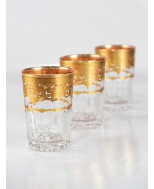  Set de 6 Verres de Thé BELLAR Doré
