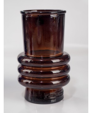  Vase Organique Marron Foncé 17cm