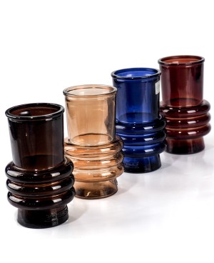 Vase Organique Marron Foncé 17cm