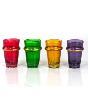 Set de 6 Verres de Thé Colorie Doré