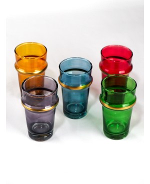 Set de 6 Verres de Thé Colorie Doré