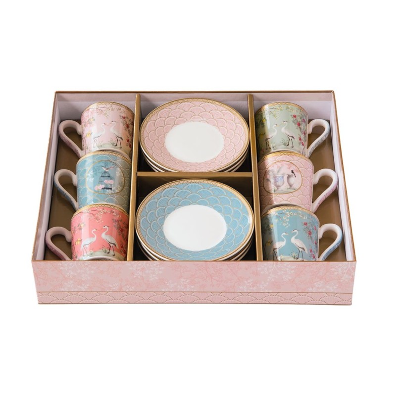 Coffret de 6 Tasses à Café Jardin De Rêves